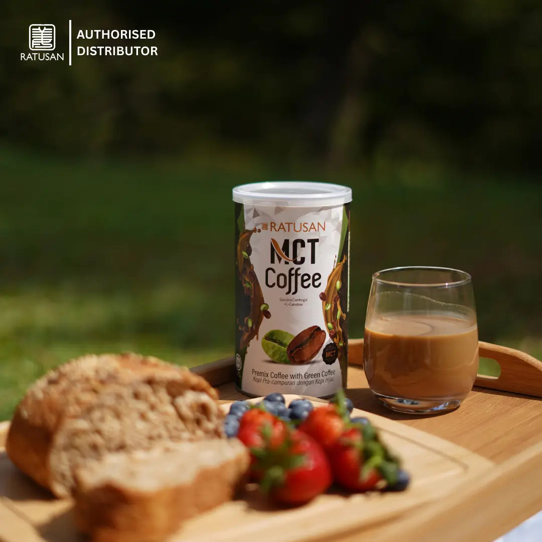 Ratusan MCT Coffee 300g – Low Caffeine Keto Coffee with Green Coffee, Garcinia & L-Carnitine