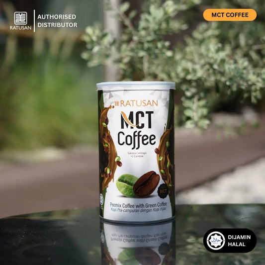 Ratusan MCT Coffee 300g – Low Caffeine Keto Coffee with Green Coffee, Garcinia & L-Carnitine